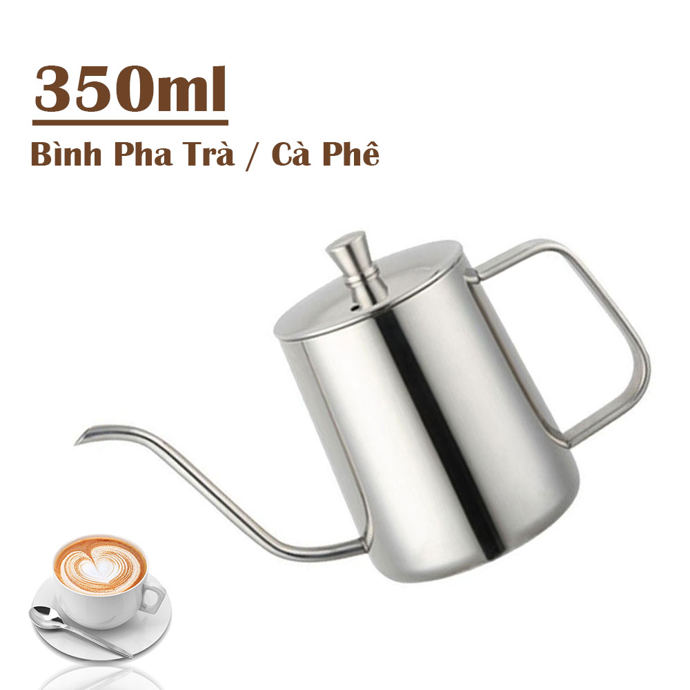 💞Free Shipping💞 Ấm Cổ Ngỗng Pha Cà Phê inox - Ấm Pha Cà Phê / bình cổ ngỗng 350ml