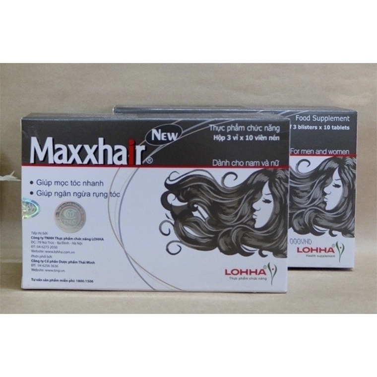 Viên uống MAXXHAIR (Hộp 30 viên) - Rụng tóc, mọc tóc, biotin, maxx hair 3