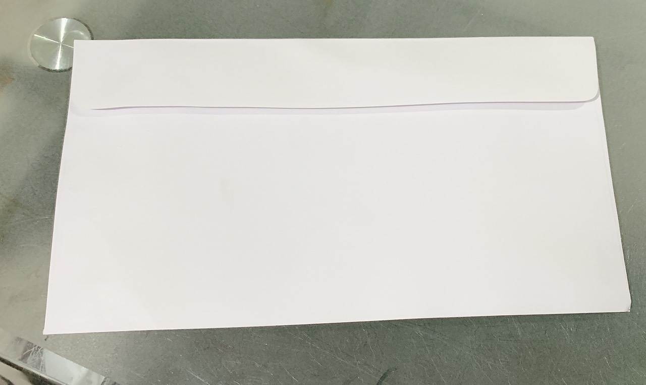 Sỉ 100 bao thư 12x22 trắng định lượng 80gsm
