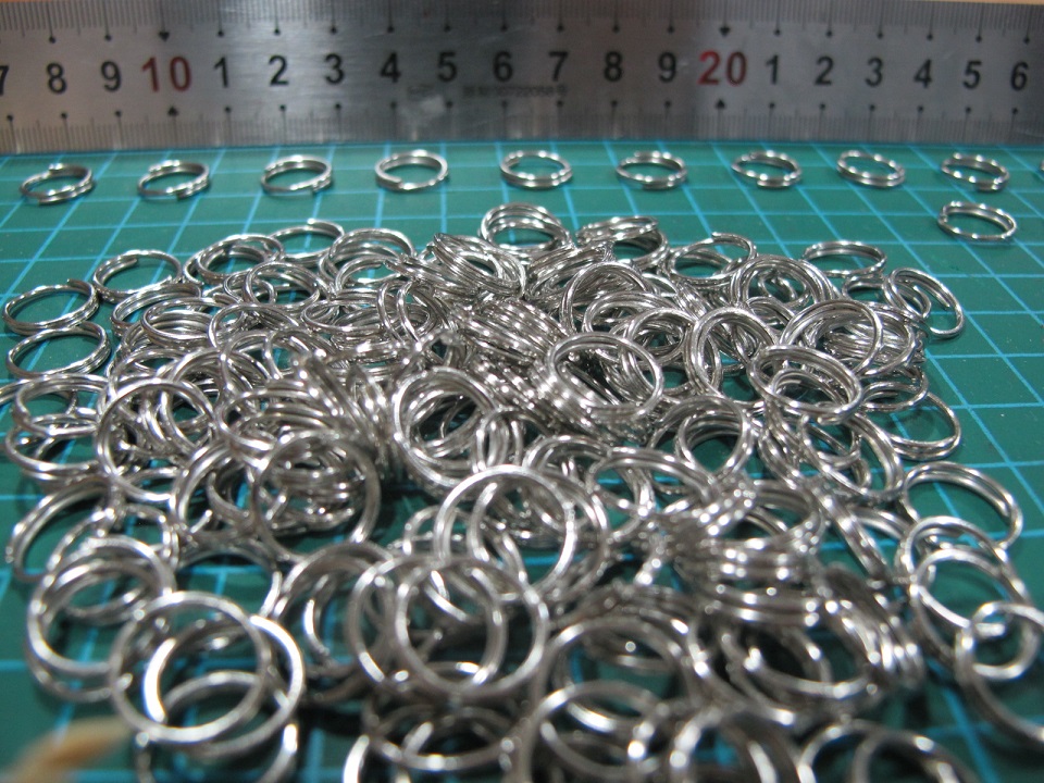 Set 100 khoen tròn nhỏ inox dùng móc chìa khóa bóp hình ảnh