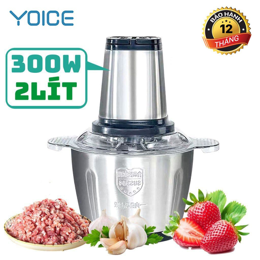 Máy xay sinh tố, máy xay thịt, máy xay đa năng cối Inox YOICE, công suất lớn. BẢO HÀNH 12 THÁNG. 1 ĐỔI 1 TRONG 7 NGÀY ĐẦU