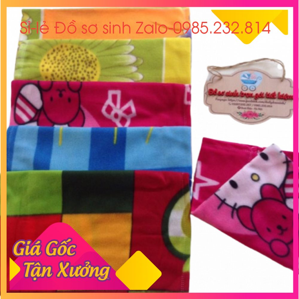 2 tã lót vuông nỉ cho bé sơ sinh