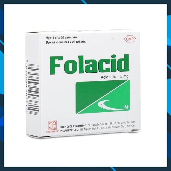 Bổ máu, ngăn ngừa thiếu máu Folacid 5mg cho trẻ em, người lớn