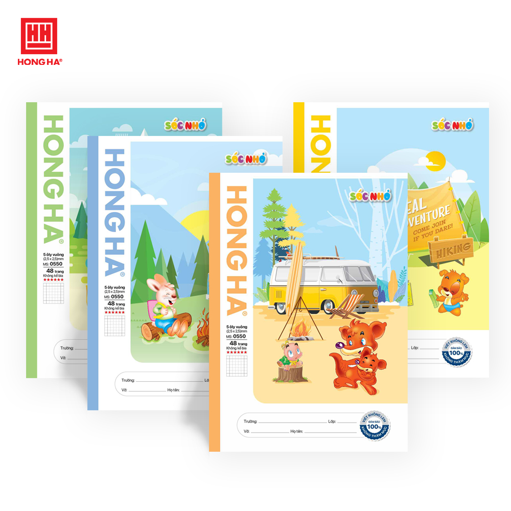 Vở 5 Ô ly 48 trang Hồng Hà School Dear Friend - 0550 (10 quyển)