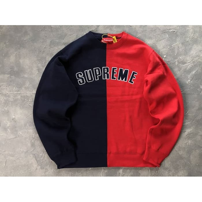 Áo nỉ nam nữ Supre Split Crewneck Sweatshirt