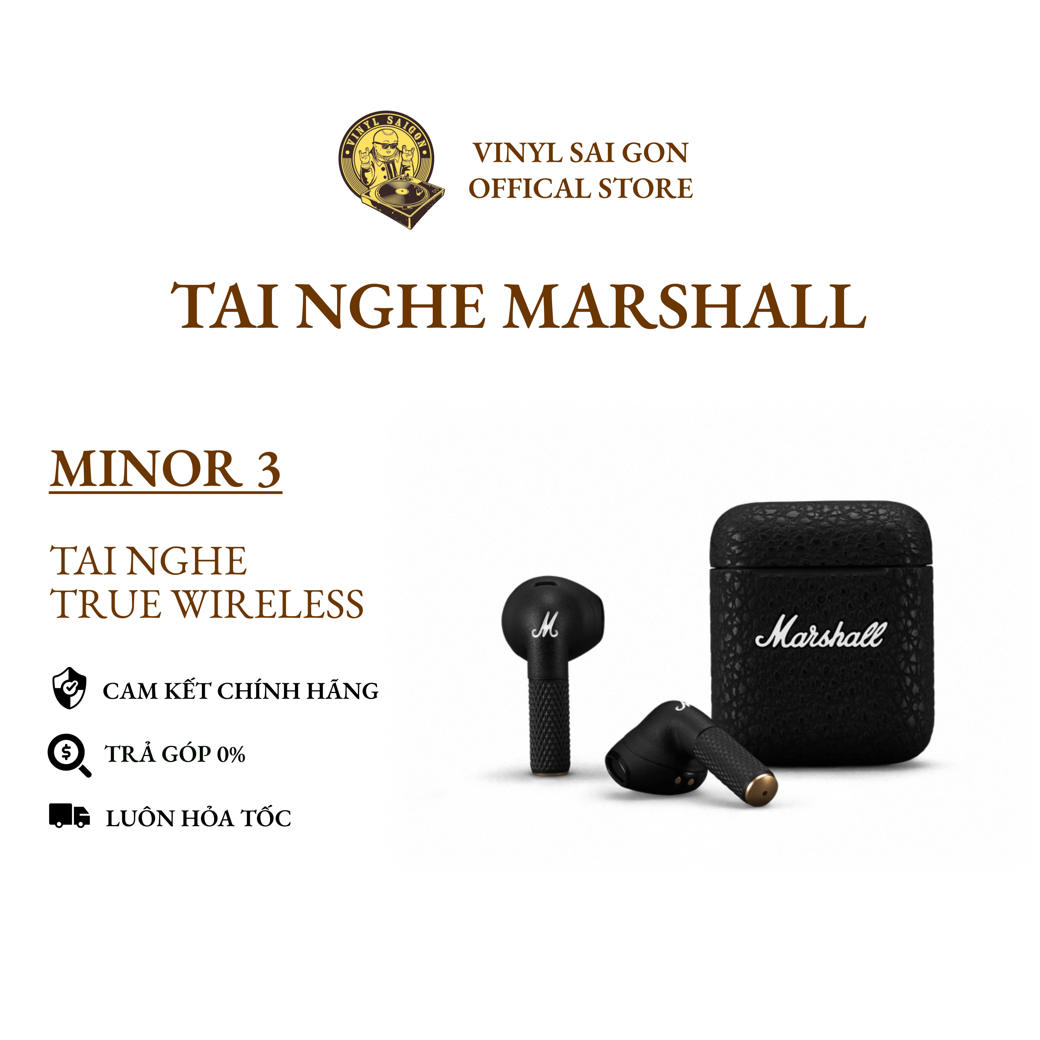 Tai nghe marshall minor 3 - bảo hành chính hãng 12 tháng