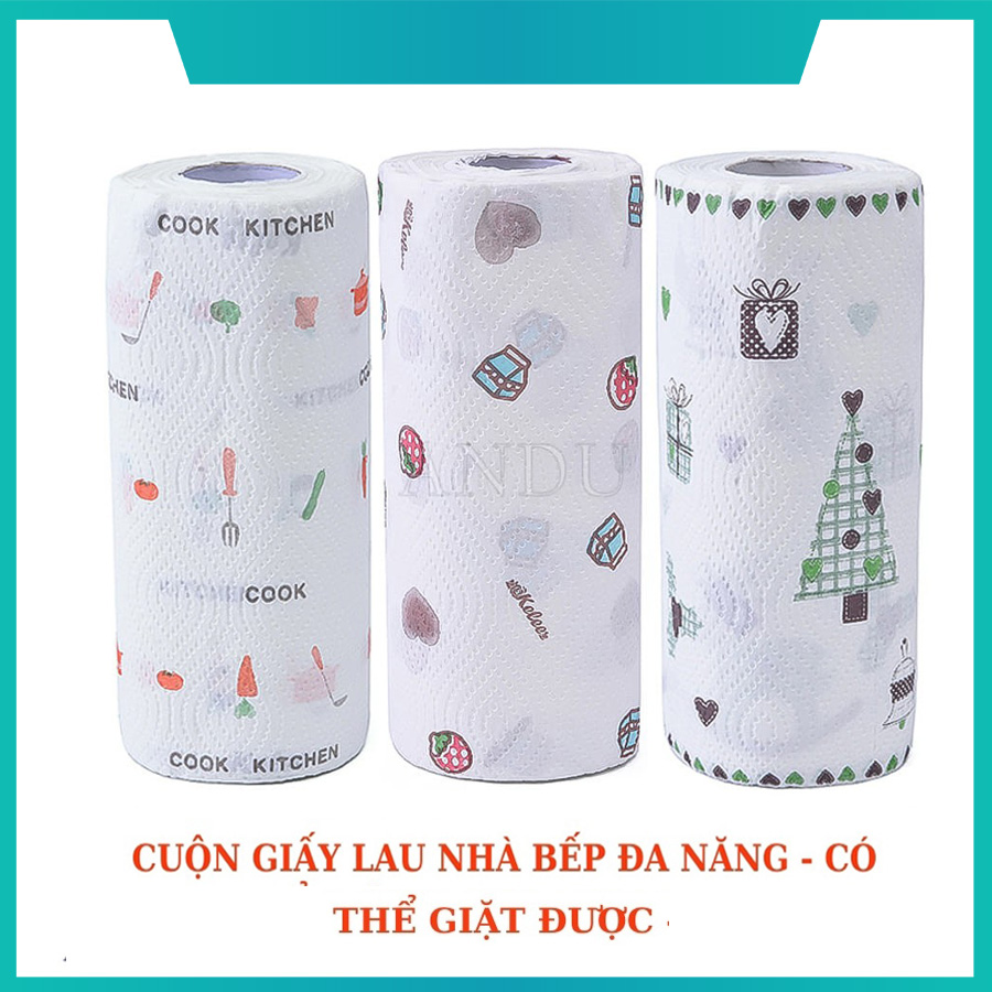 Giấy lau đa năng khổ rộng 25cm , Cuộn Khăn Giấy Lau Bếp 20cm , Chất Giấy Siêu Dai Thấm Hút Tốt -Giấy lau đa năng - giấy lau tay  Siêu Dai Có Thể Giặt Tái Sử Dụng