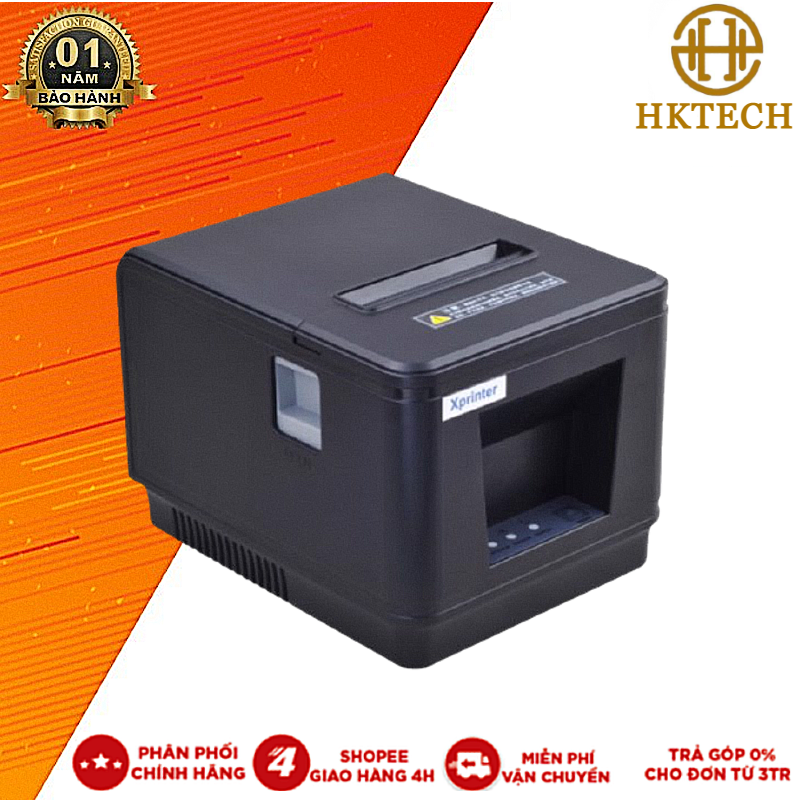 Máy in hoá đơn, máy in bill K80 Xprinter H200U, khổ 80mm, máy in nhiệt tự động cắt giấy