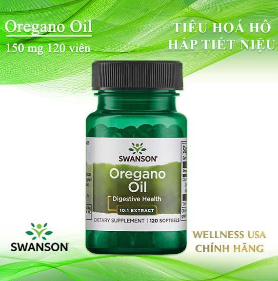 Swanson Oregano Oil sức khoẻ tiêu hoá hô hấp đường tiết niệu 120 viên date