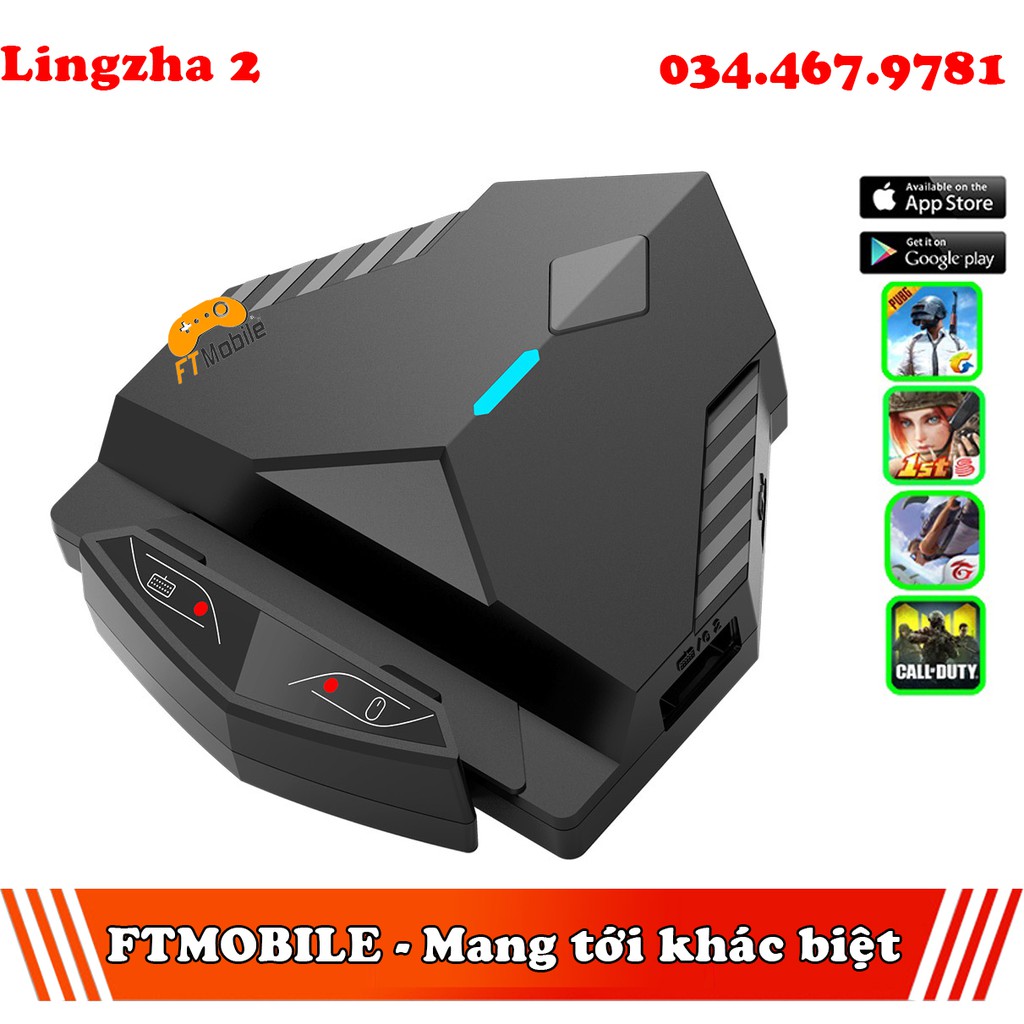 LINGZHA 2 - Bộ Chuyển đổi chơi game bàn phím chuột dành cho điện thoại máy tính bảng