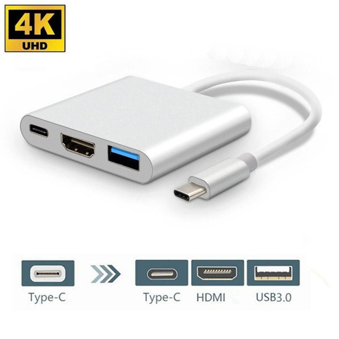 Cáp 3 in 1 chuyển đổi typec sang hdmi/ usb/ typec vs - hỗ trợ chất lượng 4k - nhất tín computer
