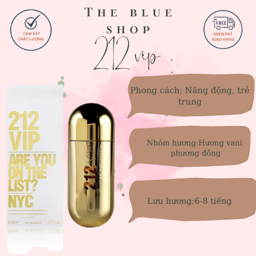 Nước hoa nữ 212 vip 80ml- nước hoa nữ quyễn rũ thơm lâu trẻ trung , nữ tính