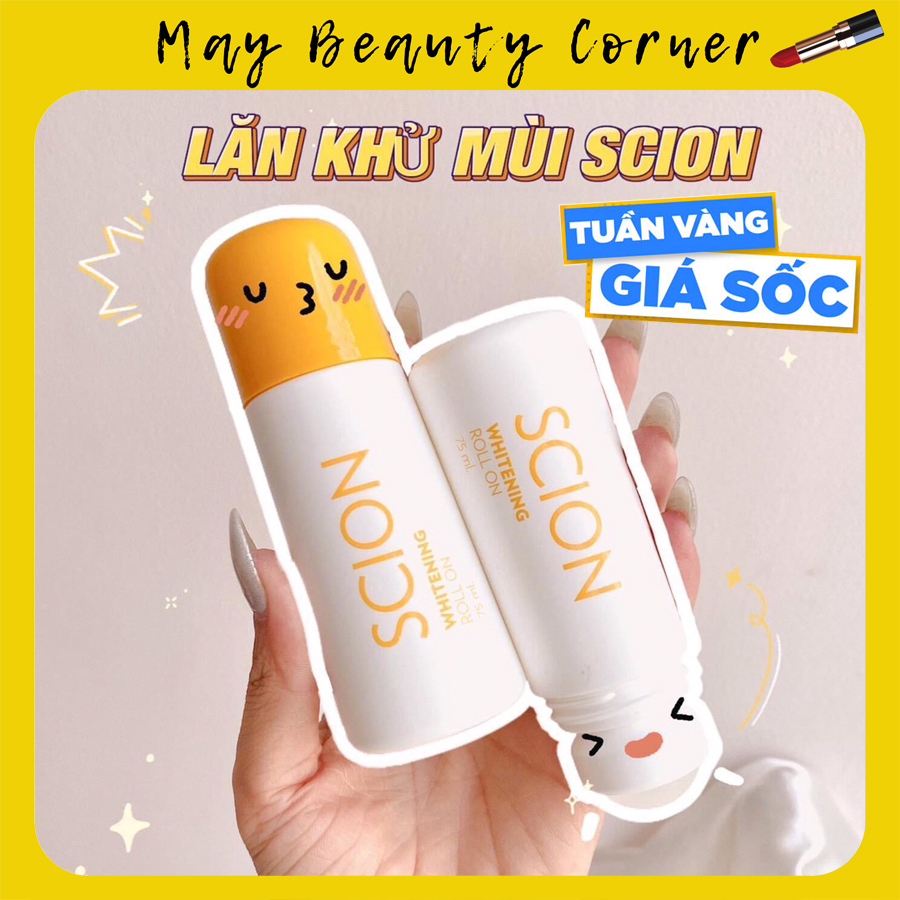 Lăn khử mùi SCION Thái Lan 75ml giúp đánh bay mùi hôi nách, hôi chân, dưỡng sáng da