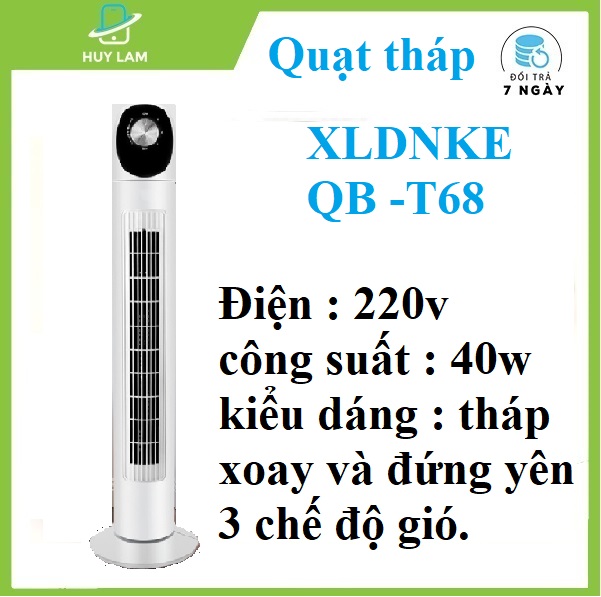 Quạt tháp Tower Fan T68 công suất 40w, kiểu dáng đẹp giá rẻ