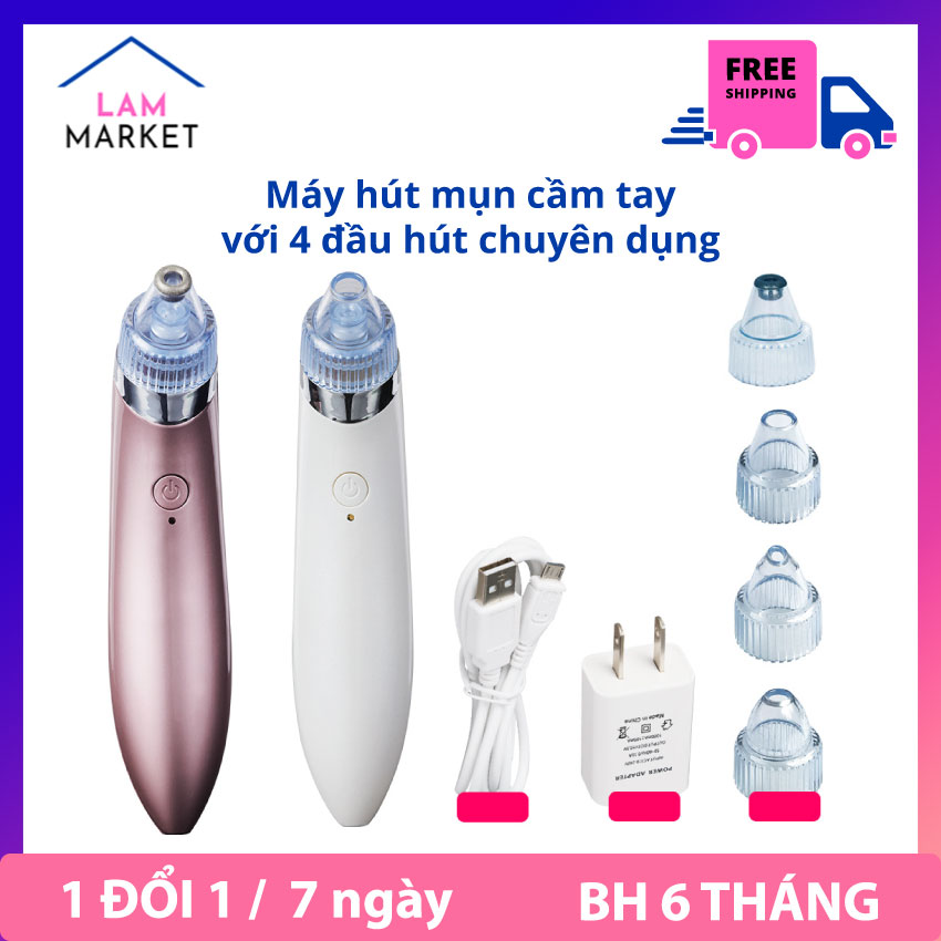 [HCM]Máy Hút Mụn Đầu Đen Máy Hút Mụn Hàn Quốc Máy Hút Mụn Cầm Tay - Hút Tất Cả Mụn Cám Mụn Bọc Mụn Mủ Trên Cơ Thể. Máy Hút Mụn Sạch Sâu Bên Trong Da Mặt.Sản phẩm được bảo hành 6 tháng bởi LAMMARKET