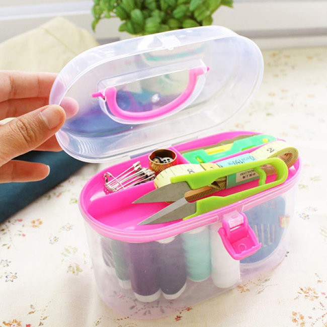 Hộp kim chỉ - kéo 55 món, kim chỉ và dụng cụ may vá đa năng gd42