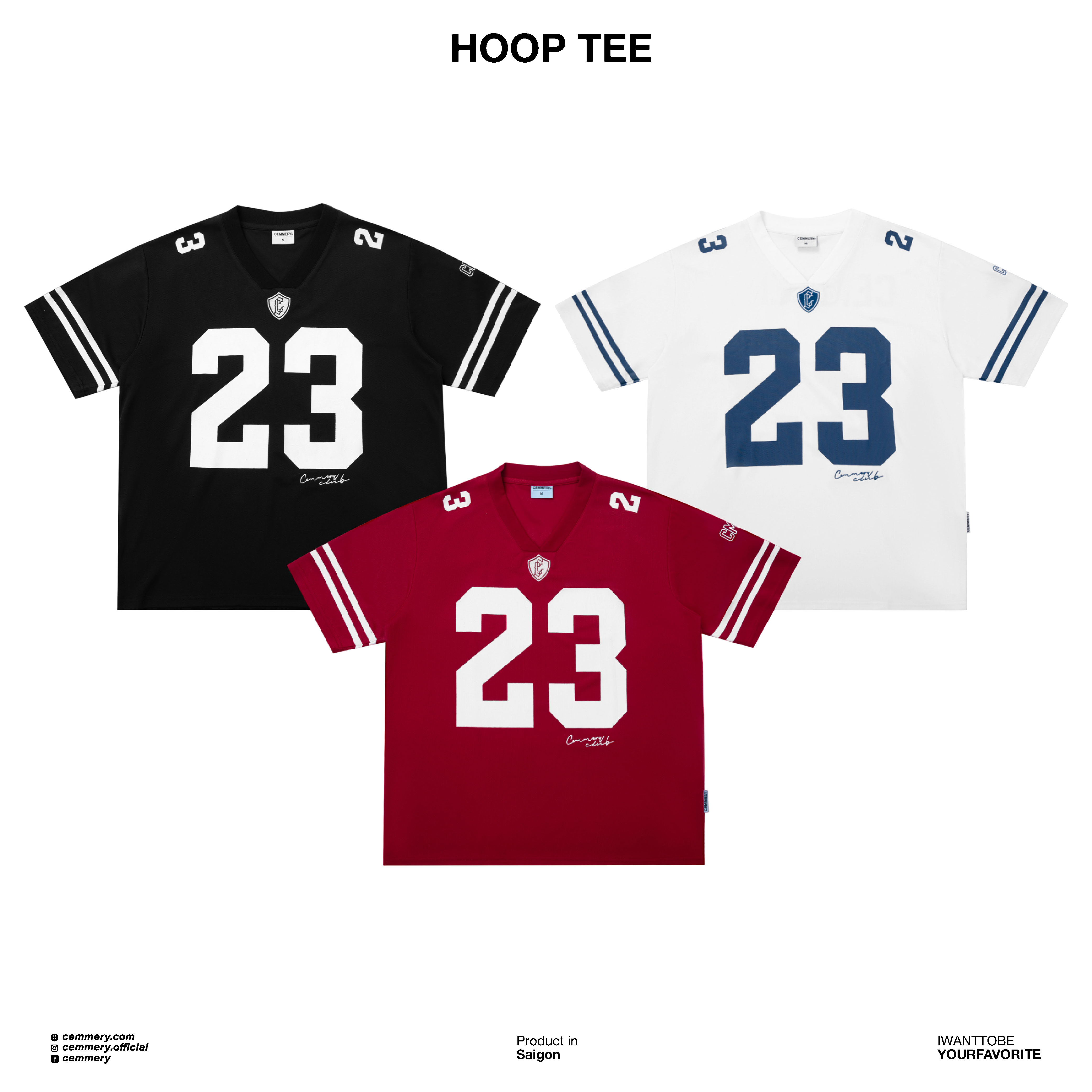 Áo thun nam nữ thể thao localbrand cemmery 3 màu unisex hoop tee