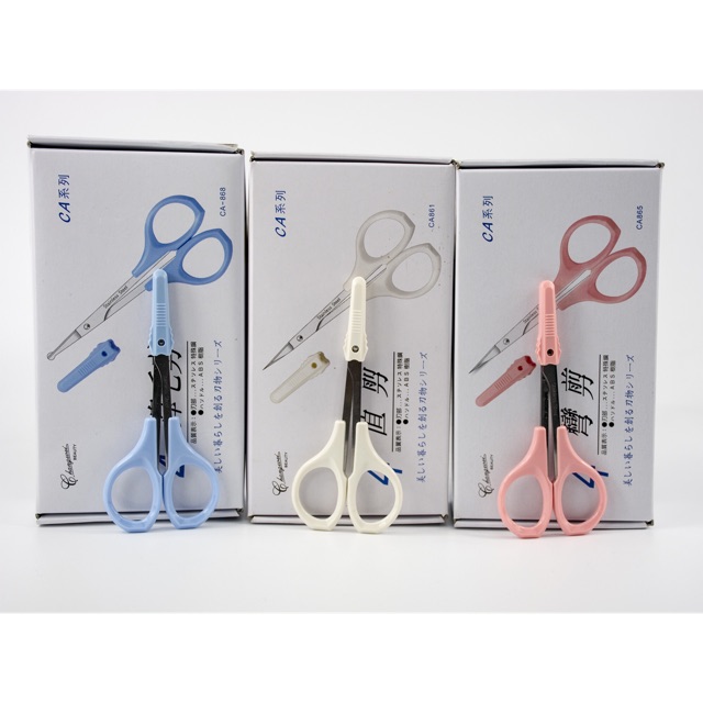 [HCM]Kéo Cắt Tỉa Lông Mày Lông Mũi Twin Diamind (Xanh/Hồng/Trắng)