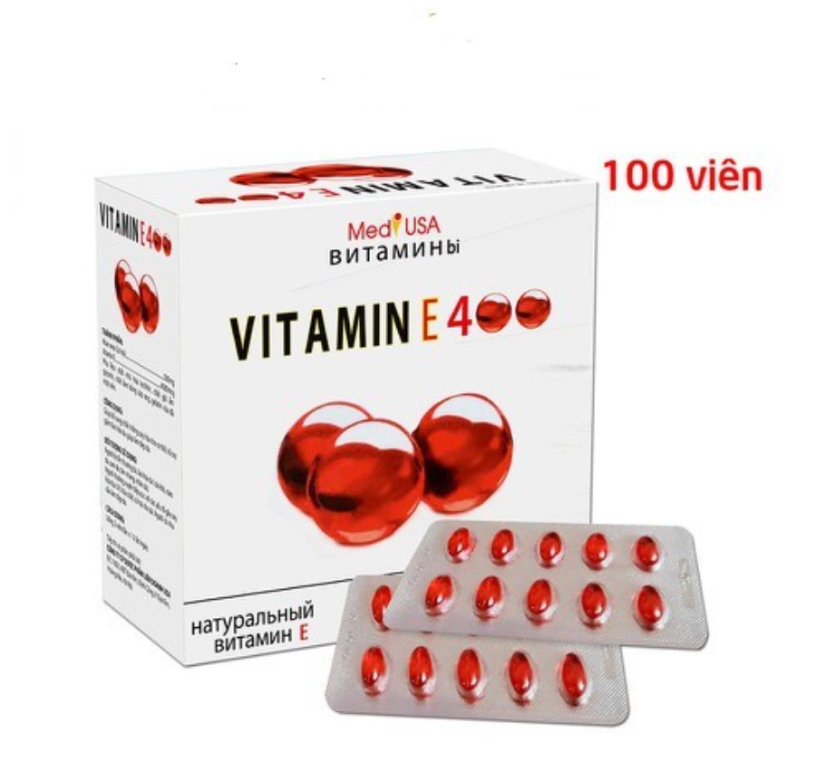 Viên uống đẹp da vitamin e đỏ 4000mcg- hộp 100 viên