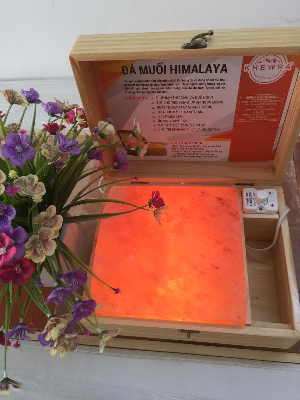 Hộp massage chân đá muối Himalaya cong 5cm cao cấp (đá bao đẹp)