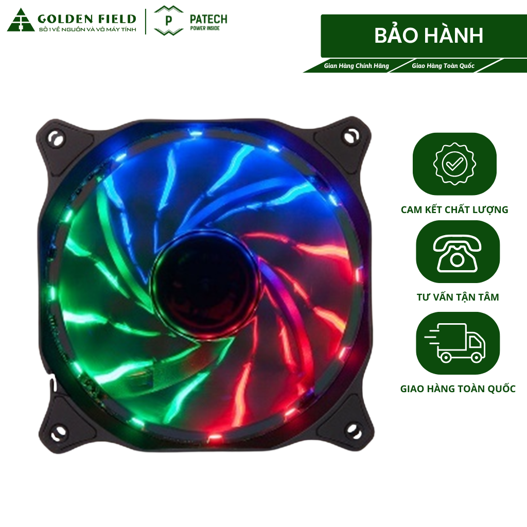 Quạt Tản Nhiệt, Golden Field Fan Case Thunder Ii (Sấm Sét 2) |Patech Electronics Giá 97,000 Đồng*Miễn phí vận chuyển