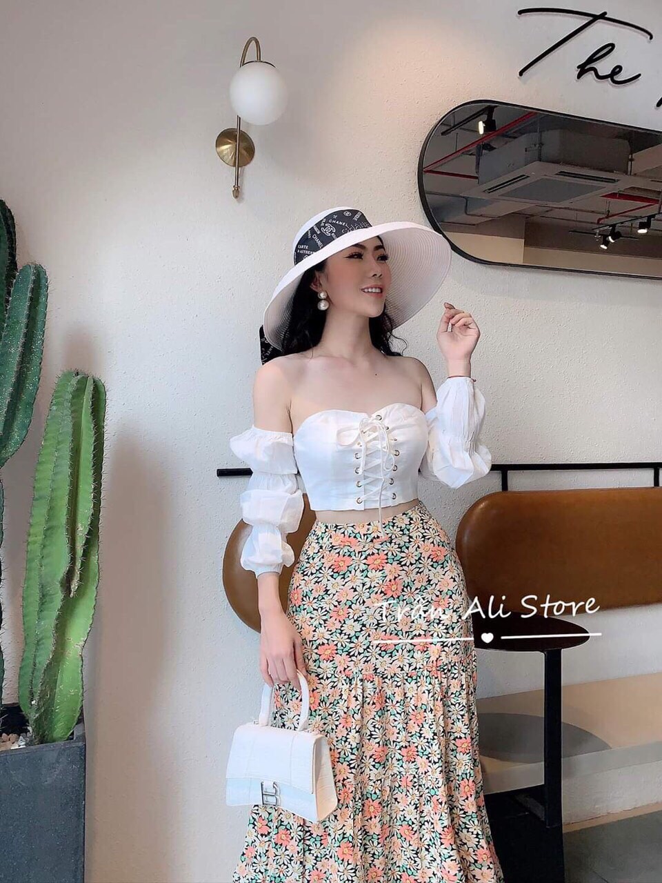 Set áo croptop trắng và chân váy đuôi cá vải xô thêu siêu đẹp dưới 55kg-  Đầm nữ rời coptop chân váy dún | Shopee Việt Nam