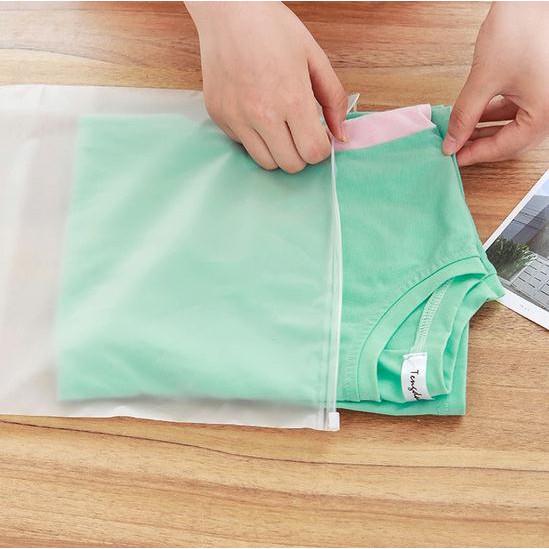 Combo 10 Túi đựng đồ trong suốt khóa zip size 24x35cm