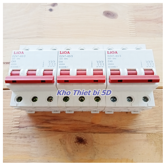 Cầu dao - aptomat tự động lioa 3p 16a - 100a/ 4.5ka chính hãng
