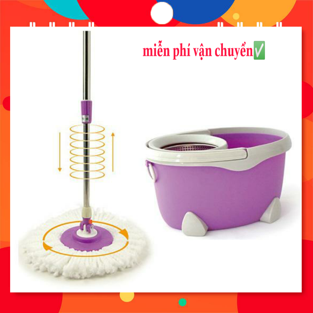 [RẺ VÔ ĐỊCH] Bộ Lau Nhà Lồng Inox Giặt - Lau 360 Độ Cao Cấp Chất BẢO HÀNH 6 THÁNG TẠI SHOP QUỲNH NHƯ STORE