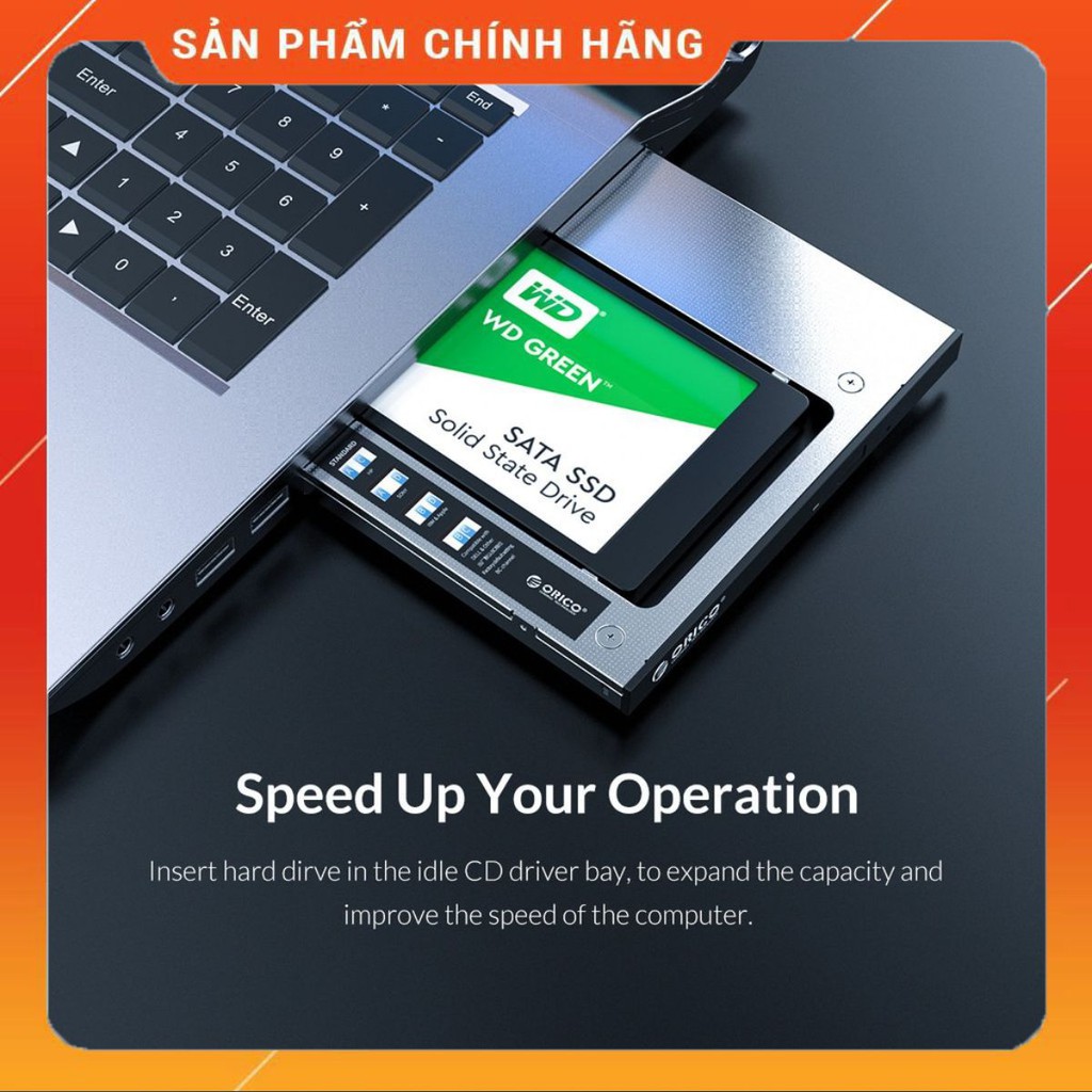 Khay ổ cứng laptop orico m95ss 2.5" sata 1,2,3 - hàng phân phối