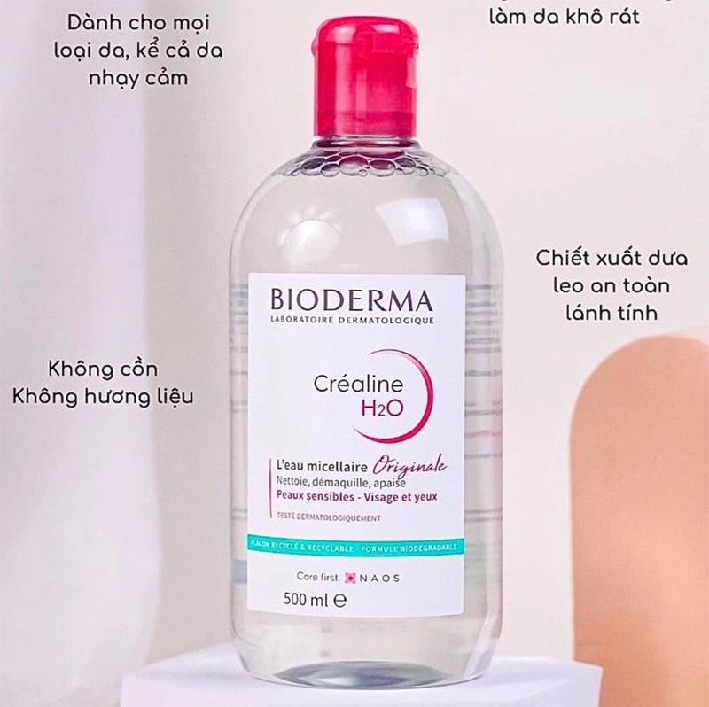 Nước Tẩy Trang Bioderma Créaline H2O Eau Micellaire 500ml
