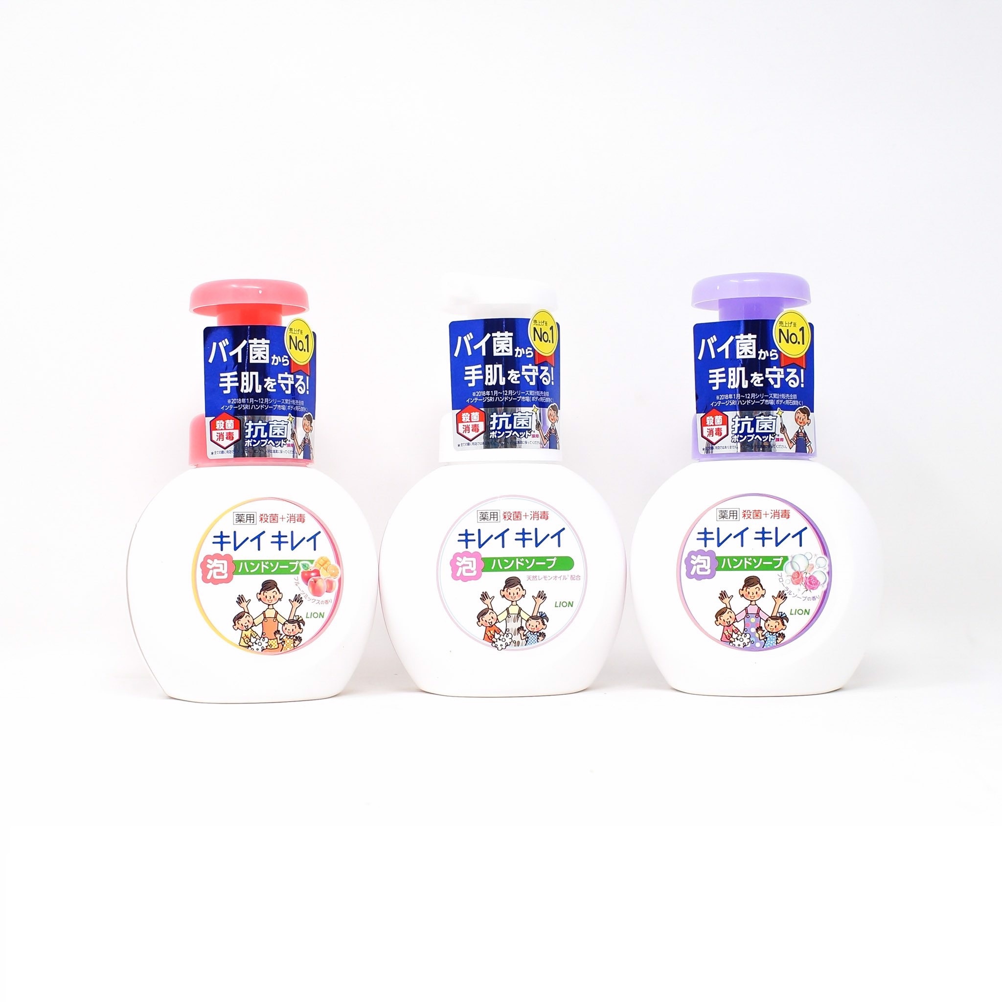 Nước rửa tay Lion Kirei Kirei chai tạo bọt 250ml hàng nội địa Nhật Bản