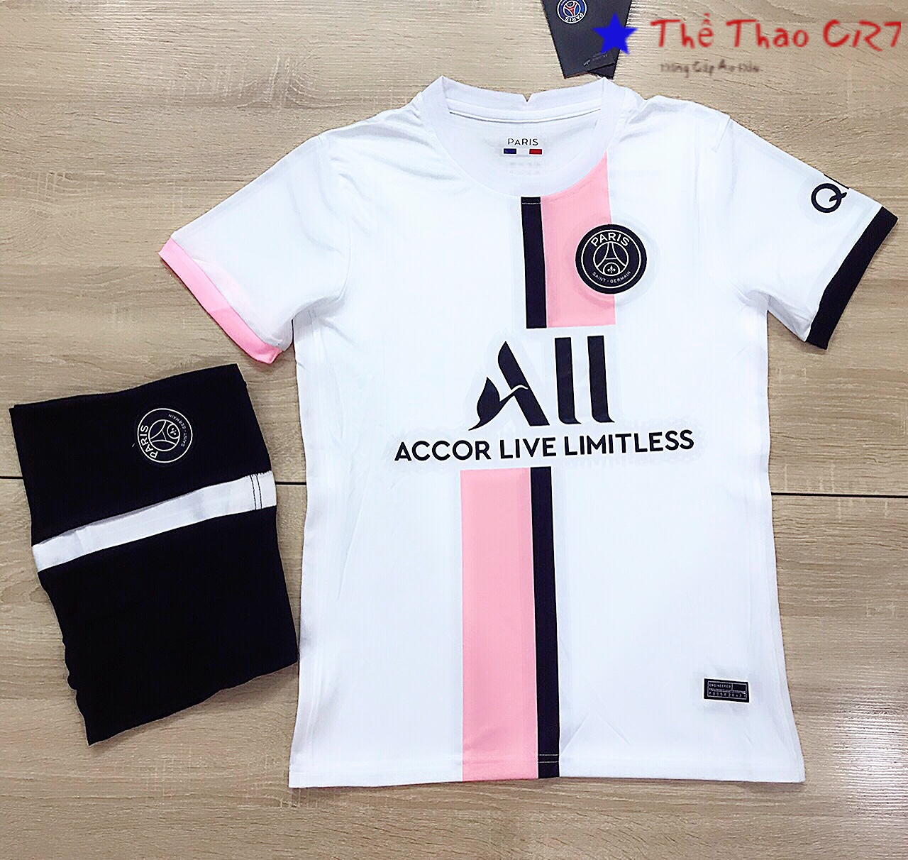 Áo bóng đá-Áo Đá Banh Câu Lạc Bộ Paris Saint-Germain -Màu Trắng- Mùa Giải Mới-Chất Polyester Thái Cao Cấp