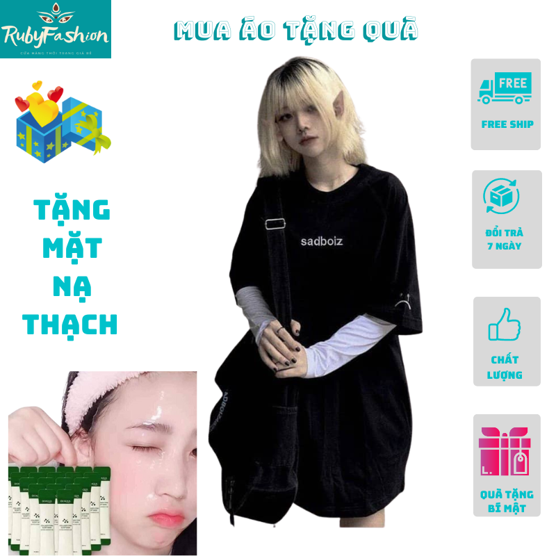 Áo thun nữ áo phông nam áo phông nữ sadboiz áo form rộng tay lỡ áo unisex in cực nét siêu cá tính XuongRubyTamnd tặng quà 25k