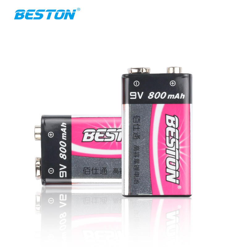 Pin sạc Lithium 9V 800mAh Beston dùng thay thế cho pin micro, đồng hồ đo điện, máy nghe nhạc, đèn pin (Hàng chính hãng)