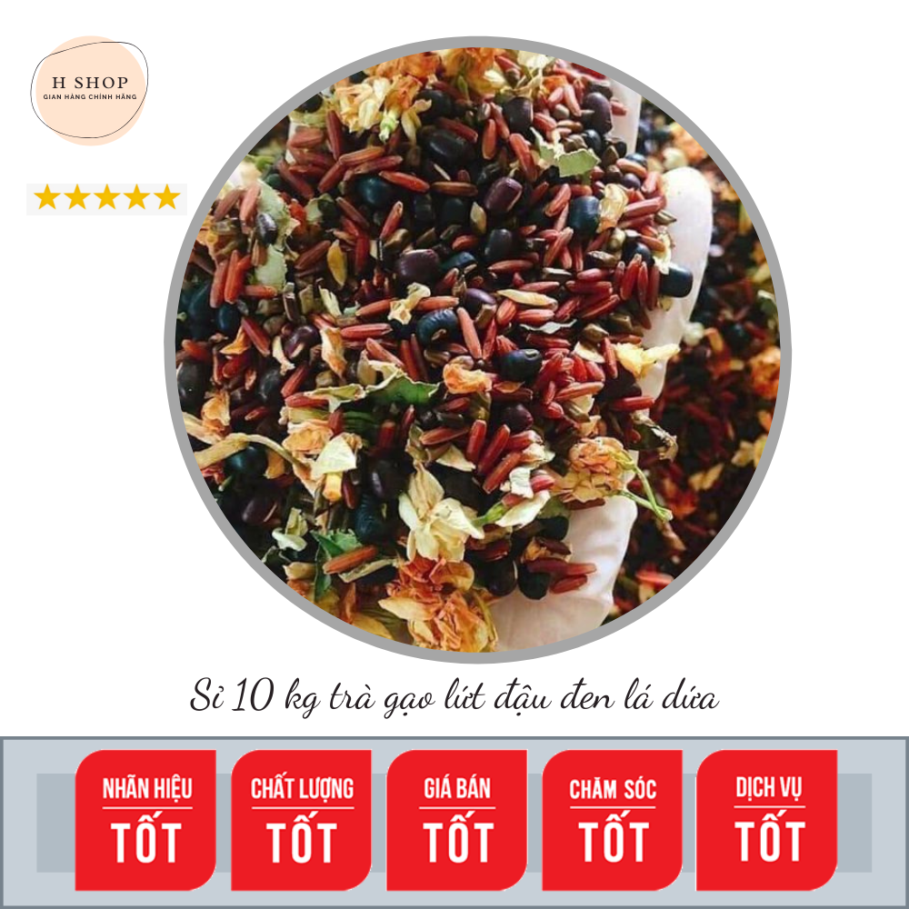 Sỉ 10 kg trà gạo lứt, đậu đen xanh lòng, hoa nhài, lá dứa