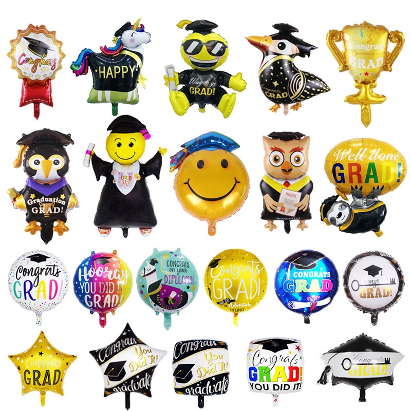 hotx【DT】 Congrats Grad Balloons Graduation air Globos Back To School Decorations Birthday kids