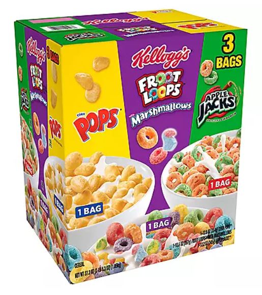 Ngũ cốc ăn sáng Kelloggs : Pops, apple Jacks, Froot loop . - Mỹ