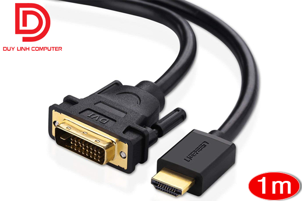Cáp chuyển đổi hdmi to dvi 24+1 ugreen 30116 dài 1m chính hãng