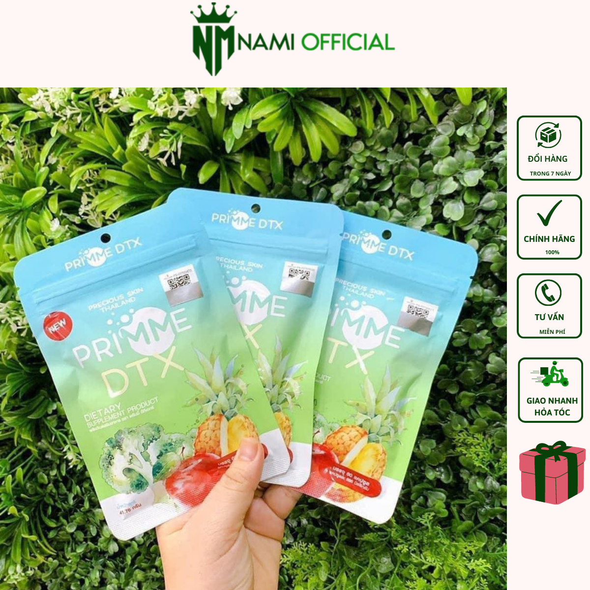 Viên uống giảm cân khữ mỡ rau xanh trái cây cho cơ địa khó - Detox Primme Thái Lan