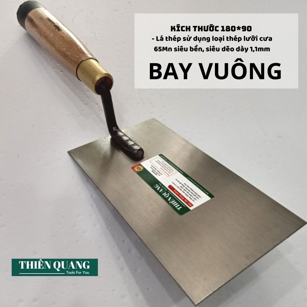 Bay vuông 17x9cm, thép lưỡi cưa 65mn dày 1,1mm - thiên quang smarttools