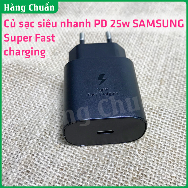 Hàng Chuẩn - Củ sạc Samsung zin chính hãng 25w - Chuẩn PD chính hãng Type C - Sạc nhanh được cho Iphone 8, XR, XSM, 11, 12, Note 10, S20, Note 20