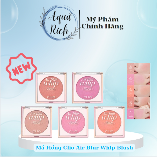 Phấn Má Hồng Có Nhũ Clio Air Blur Whip Blush 02 - 03 - 05 - 07