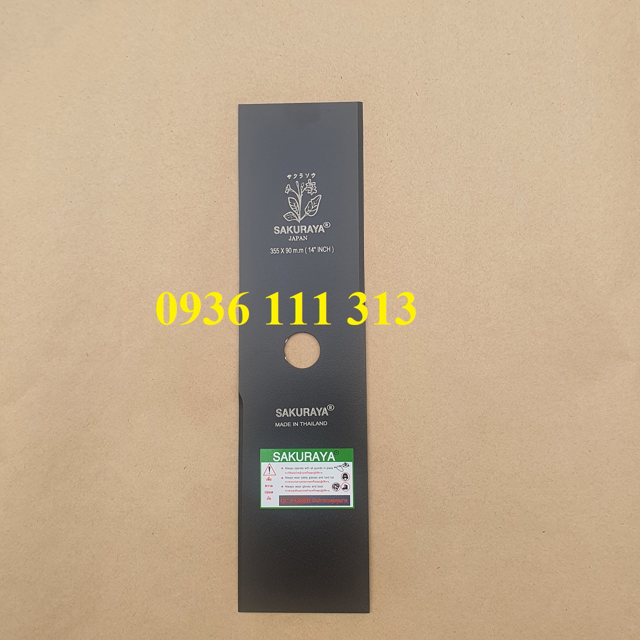 Lưỡi cắt cỏ thái lan 355mm thép nhật chuẩn hàng xịn