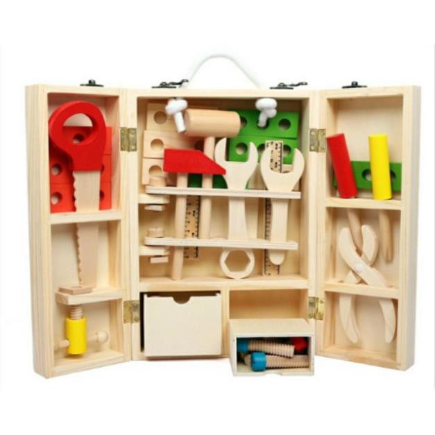 Đồ chơi gỗ hộp dụng cụ kỹ sư cơ khí cho bé