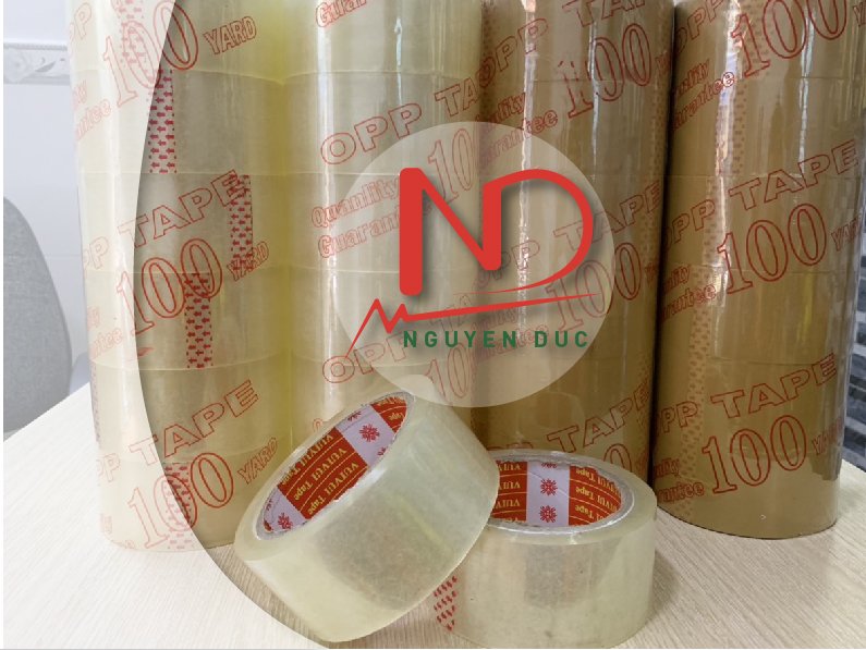 1kg - băng keo trong/đục 100yard gồm 6 cuộn lõi 5li