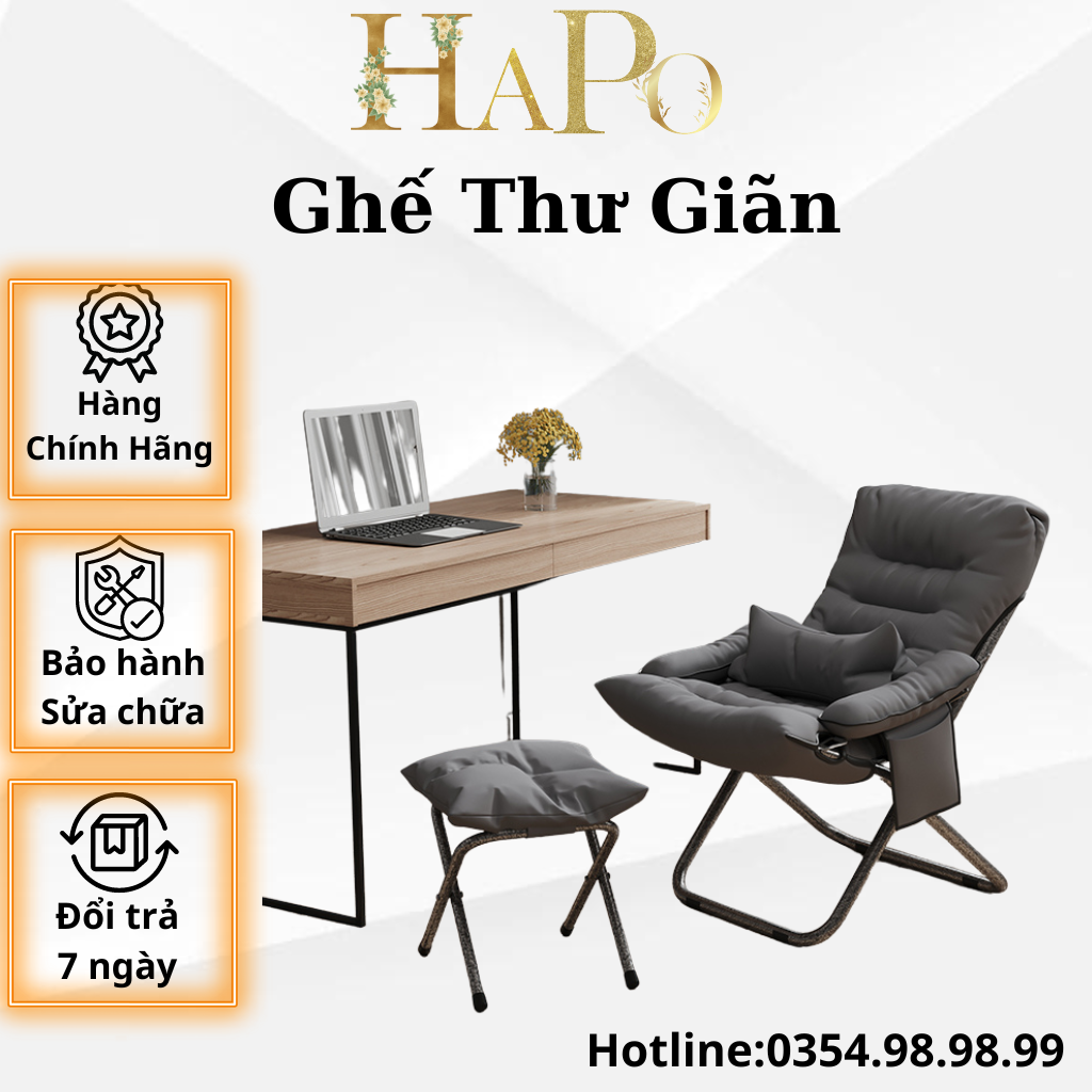 Ghế tựa gấp du lịch-ghế lười thư giãn có chân gấu ôm full