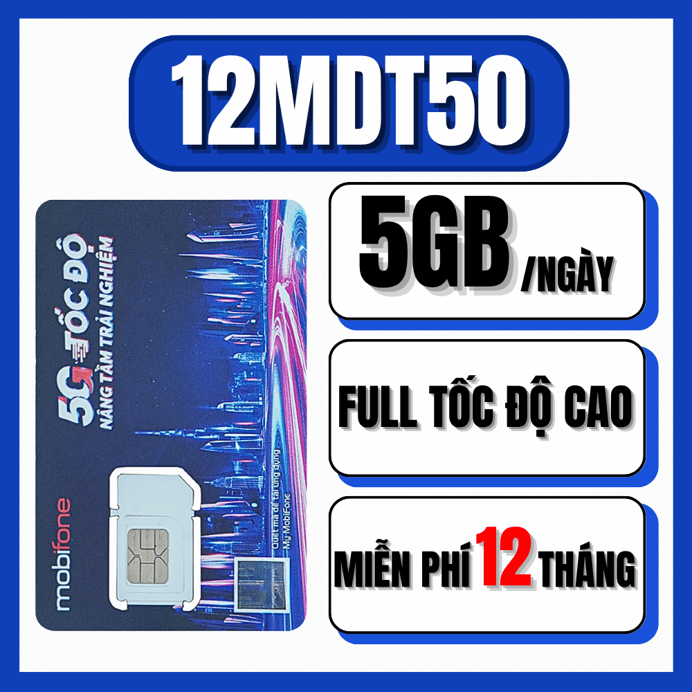 ( TRỌN GÓI 1 NĂM ) SIM 5G MOBI TRỌN GÓI 12 THÁNG - TẶNG DATA TỐC ĐỘ CAO 500GB MỖI THÁNG KHÔNG NẠP TI