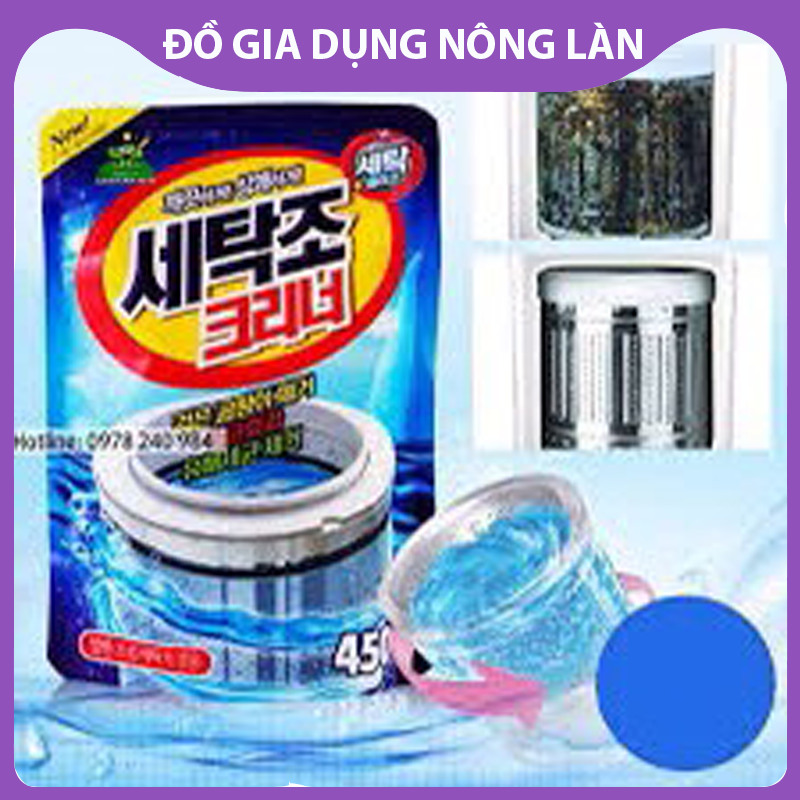 Bột tẩy lồng máy giặt - bột vệ sinh lồng máy giặt hàn quốc gói 450g NL Shop