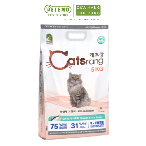 Hạt cho mèo Catsrang All Life Stage Thức ăn cho mèo mọi lứa tuổi từ 3 tháng tuổi 5kg Petemo Pet Shop